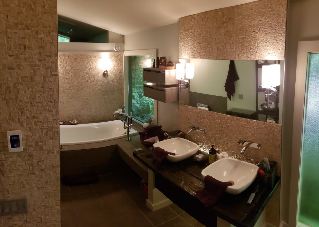 Bathtub | Bathroom Full Remodel | Vanity light | Akron General Contractor