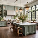 A farmhouse kitchen is a style of kitchen that is inspired by traditional, rustic farmhouses. It features elements that are both functional and aesthetically pleasing, such as exposed beams, open shelving, and vintage-style appliances.